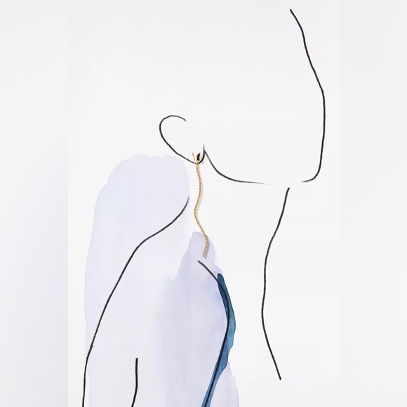 NWT Butterfly Chain Drop Earrings - Picture 3 of 3